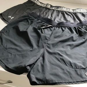 2 pair womens running shorts.